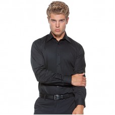 Kustom Kit Bargear Men's Long Sleeve Bar Shirt