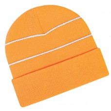 Beechfield Headwear High-viz Knitted Striped Hat