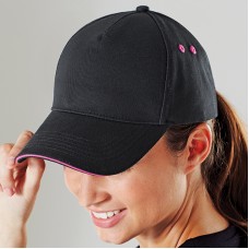 Beechfield Headwear Ultimate 5 Panel Contrast Cap With Sandwich Peak