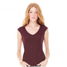 Bella Canvas Ladies Tori Sheer Rib Deep V Fashion T-shirt