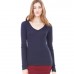 Bella Canvas Ladies Andrea Sheer Rib Long Sleeve V-neck T Shirt
