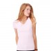 Bella Canvas Women's Slim Fit Baby Rib Short Sleeve V-neck T-shirt