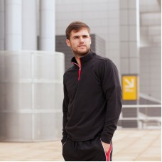Finden Hales Men's Long Sleeved 1/4 Zip Piped Fleece