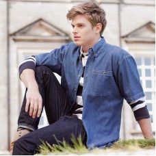 Front Row Men's Long Sleeve Denim Shirt