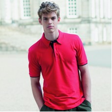 Front Row Men's Contrast Pique Polo Shirt