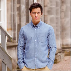 Front Row Men's Classic Chambray Shirt