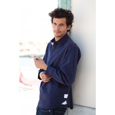 Front Row Men's Long Sleeved Plain Drill Rugby Shirt
