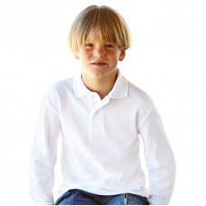 Fruit Of The Loom Kids Long Sleeve Polo Shirt