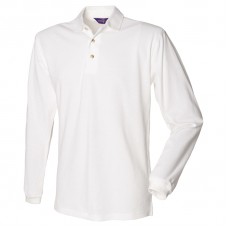 Henbury Men's Classic Long Sleeved Stand Up Collar Polo Shirt Henbury Men's Classic Long Sleeved Stand Up Collar Polo Shirt