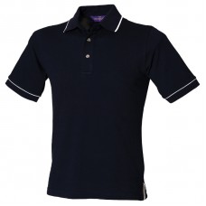 Henbury Men's Tipped Collar And Cuff Polo Shirt