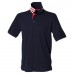 Henbury Men's Stripe Collar Polo Shirt