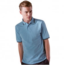 Henbury Men's Contrast Tipped Pique Fabric Polo Shirt
