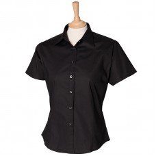 Henbury Women's Short Sleeve Fitted Stretch Shirt