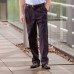Henbury Men's Pleated Teflon Coated Chino Trousers