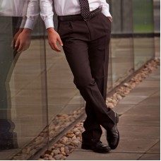 Henbury Men's Single Pleat Polyester Trousers
