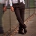 Henbury Men's Single Pleat Polyester Trousers