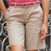 Henbury Women's Flat Front Teflon Coated Chino Shorts