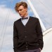 Henbury Men's V-neck Button Cardigan