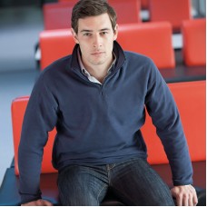 Henbury Men's 1/4 Zip Lightweight Inner Fleece Sweatshirt