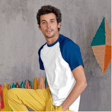 Kariban Men's Short Sleeve Baseball T-shirt
