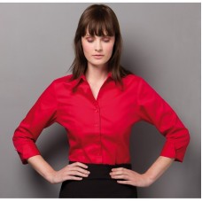 Kustom Kit Women's Premium 3/4 Sleeved Oxford Shirt