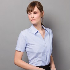 Kustom Kit Womens Pin Stripe Short Sleeve Shirt