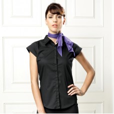 Premier Women's Cap Sleeve Poplin Blouse