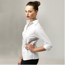 Premier Women's 3/4 Sleeve Poplin Blouse