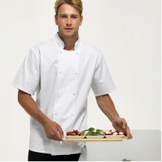 Premier Stud Fronted Short Sleeve Chef's Jacket