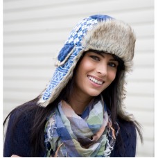 Result Core Adult's Polar Max Sherpa Faux Fur Trim Lined Hat