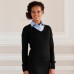 Russell Collection Girl's V-neck True Knit Sweater