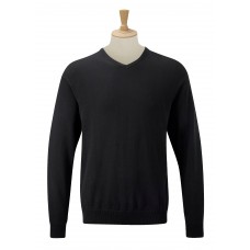 Russell Collection Mens V-neck True Knit Sweater