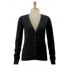 Russell Collection Women's Contemporary V-neck Knitted Cardigan