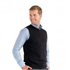 Russell Collection Mens V-neck Sleeveless Knitted Sweater