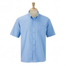 Russell Collection Men's Short Sleeve Classic Twill Shirt