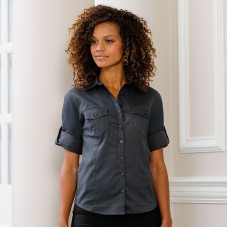 Russell Roll-sleeve 3/4 Sleeve Womens Shirt