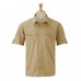 Russell Collection Men's Roll-sleeve Short Sleeve Shirt