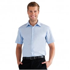 Russell Collection Men's Easycare Tailored Short Sleeve Oxford Shirt