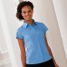 Russell Collection Women's Cap Sleeve Easy Care Fitted Poplin Shirt
