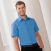 Russell Collection Men's Easycare Fitted Short Sleeve Poplin Shirt