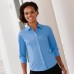 Russell Collection Ladies 3/4 Sleeve Polycotton Easycare Poplin Shirt