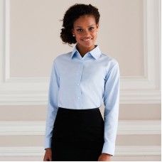 Russell Collection Ladies Long Sleeve Easycare Oxford Shirt