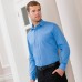 Russell Collection Men's Easycare Long Sleeve Poplin Fabric Shirt