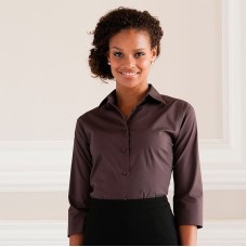 Russell Collection Women's Long Sleeved Easycare Fitted Shirt