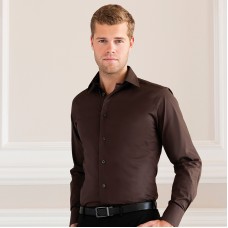 Russell Collections Men's Easycare Long Sleeved Fitted Shirt