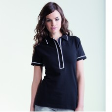 Skinni Fit Women's Slim Fit Contrast Piped Polo Shirt