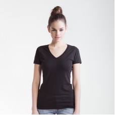 Skinni Fit Women's Stretch V-neck T-shirt