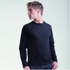Sf Men Stretch Fabric Long Sleeve Crew T-shirt