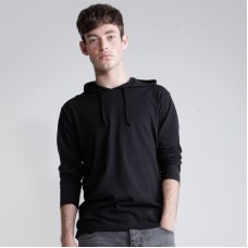 Skinni Fit Men's Long Sleeve Hooded T-shirt