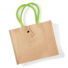Westford Mill Coloured Handle Classic Jute Shopper Bag